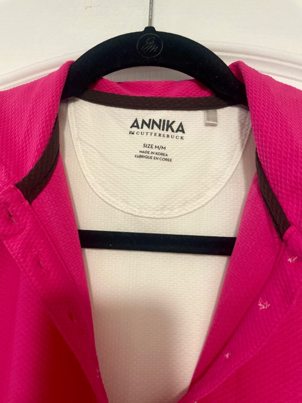 ANNIKA Pink Sleeveless Polo Tank Size Medium